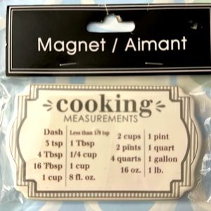NEW COOKING MEASUREMENTS MAGNET